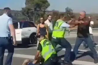 Αστυνομικοί… έπαιξαν ξύλο στη μέση του δρόμου με πυρόπληκτους 38